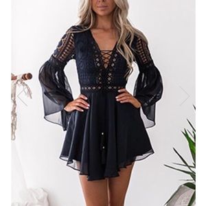Navy blue Xenia boutique dress